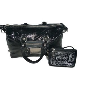 🪷 COACH POPPY SATCHEL SHOULDER BAG PURSE 15868 WITH WRISTLET.